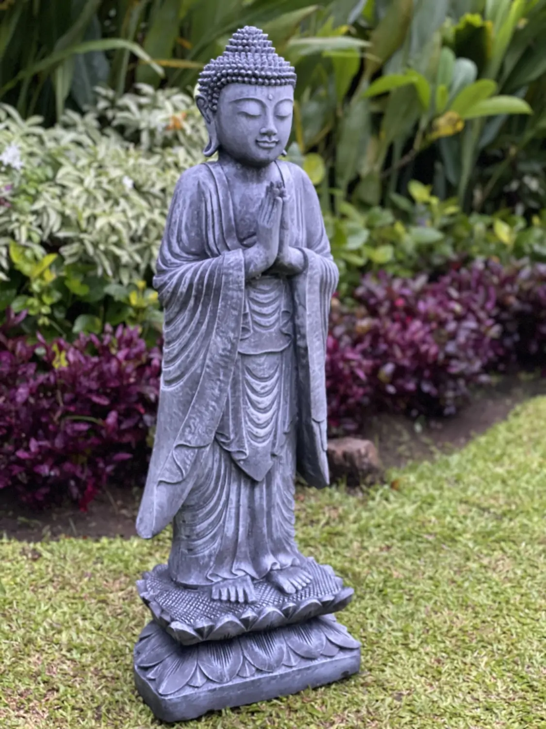 Artikelbild 8 des Artikels “Jagan - Stehender Buddha, 105 cm H | Steinguss “